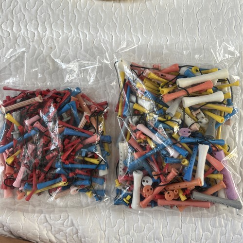 Vtg perm rods plastic - perm, elastic